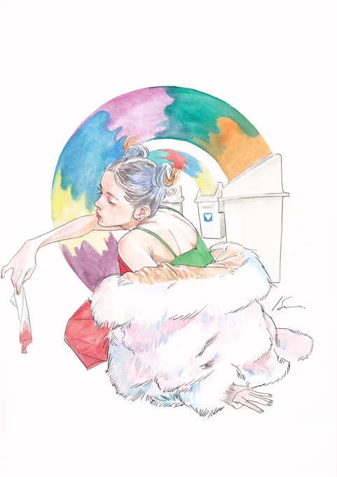 同じ人物で3パターン描いてみた。 