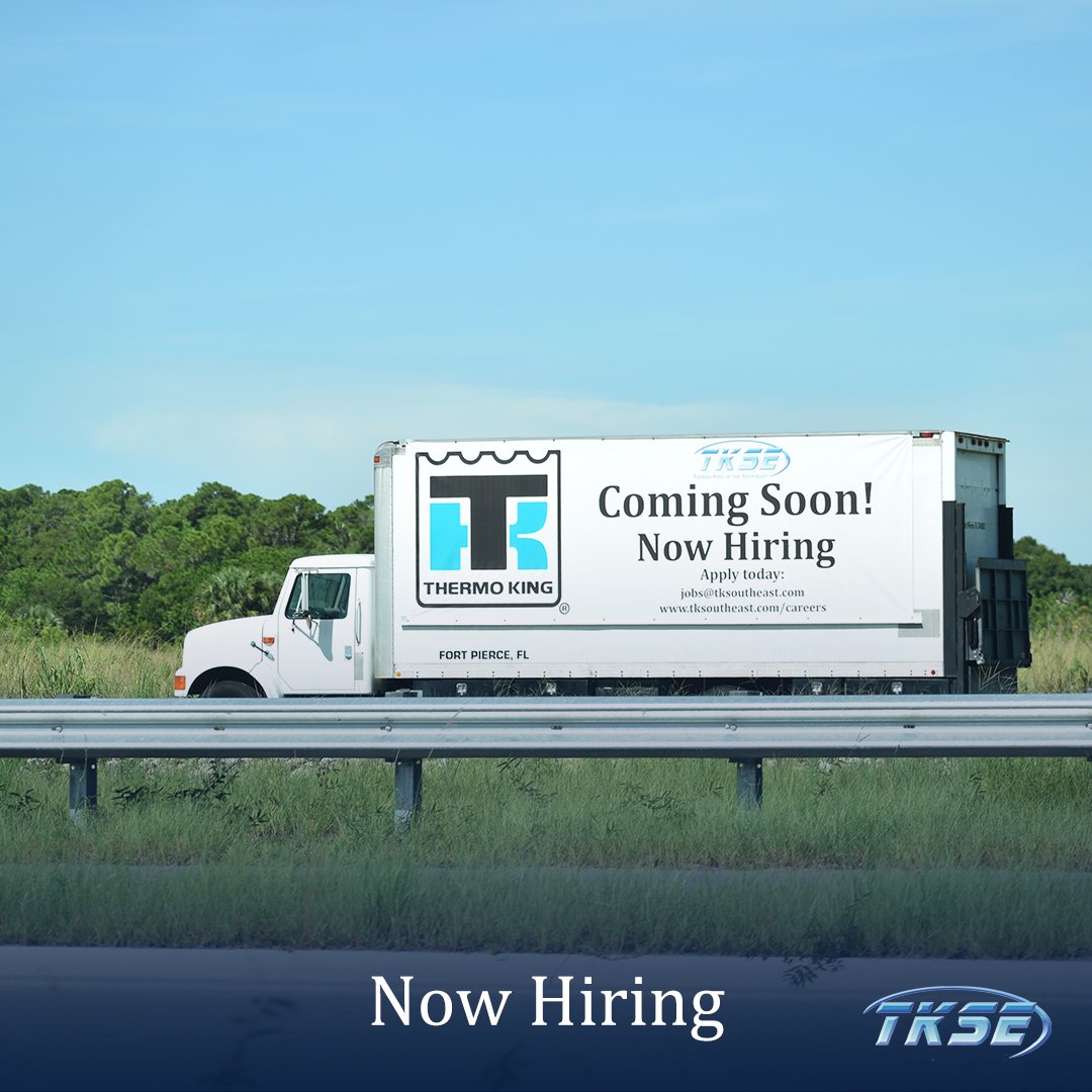 TKSoutheast's tweet photo. You won't miss our large sign on Kings Hwy in Fort Pierce, an excellent reminder that we are actively hiring technicians at many of our shops. Head to the careers page on our website to apply today. 🚛 #thermoking #TKSE #hiring https://t.co/QZycGEI6oR