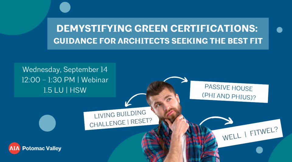 Beth Eckenrode and <a href="/C_E_Stevenson/">Craig E. Stevenson</a>  are very excited to present at the AIA|DC in the Demystifying Green Certifications: Guidance for Architects Seeking the Best Fit.  We hope that you can join us.  aiapv.org/meet-reg1.php?…