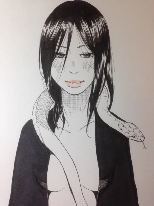 10年前の絵をリメイクしてみました。作画工程↓ 