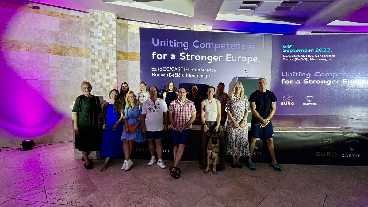 It’s tomorrow!

We’re already prepping the Congress Center for the @EuroCC_project &amp; CASTIEL Conference on site in Montenegro🇲🇪.

Will we see you later this week?

If not, follow us for highlights and updates on #EuroCCME22!
And watch the livestream 👉 bit.ly/3B0upa6