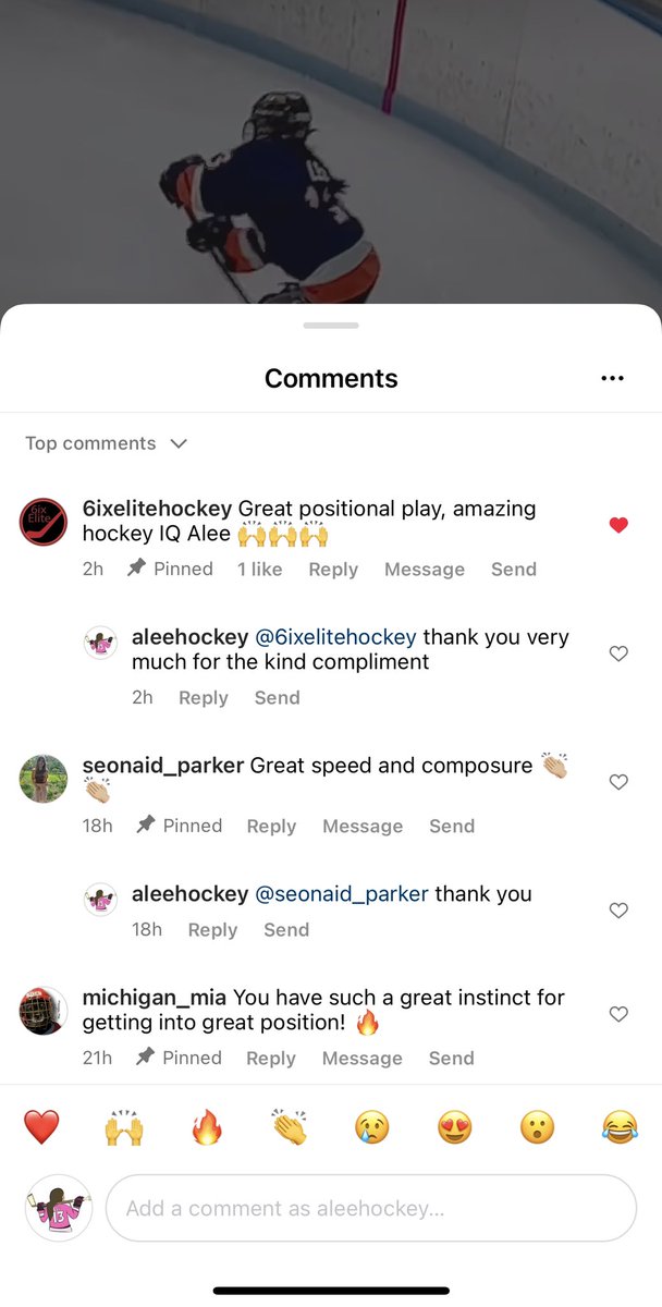 aleehockey's tweet photo. Grateful for the kind feedbacks on my @nahahockey tournament highlights reel #hockeygirl #grateful #hockeyday #hockeytwitter #hockeylove #hockeydefenseman #offensivedefenseman #hockeytalk #hockeylife #hockey #hockeyreel https://t.co/p9lKZsEHlM