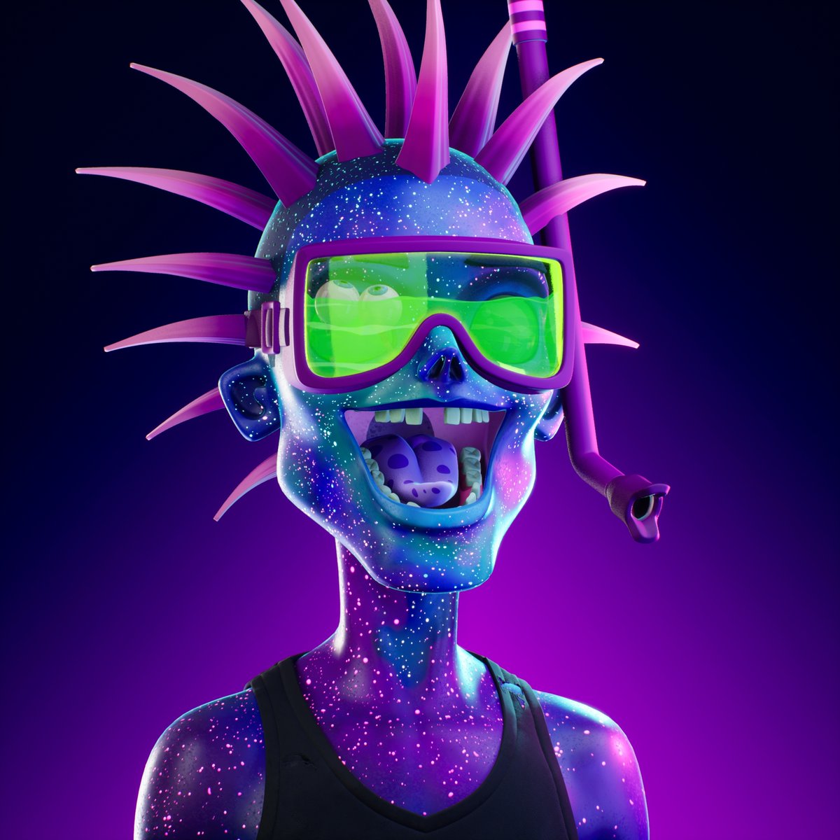 ZurbsNFT's tweet photo. What's that floating in his goggles... 👀

 What should we name this dude? 
[best name gets Lab Rat status (AL)]
#nftcommunity https://t.co/8tCPsVu0OX