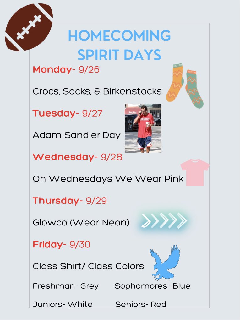 Homecoming spirit days!