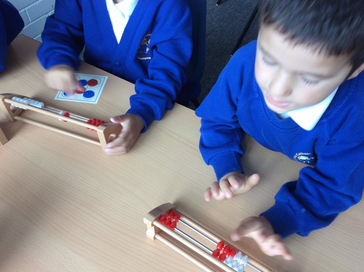 EYFS2stannes's tweet photo. Well done Year 1 on a fantastic maths lesson this morning using Rekenrek’s, double sided counters and stem sentences to explore 5! https://t.co/INlDMdIQ8O