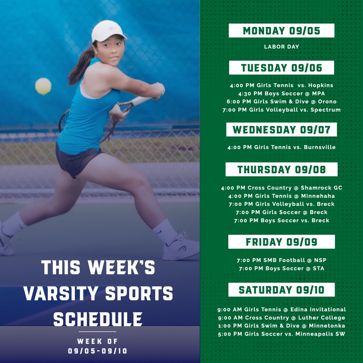 This weeks Varsity sports schedule! #GoBears #GoWolfpack