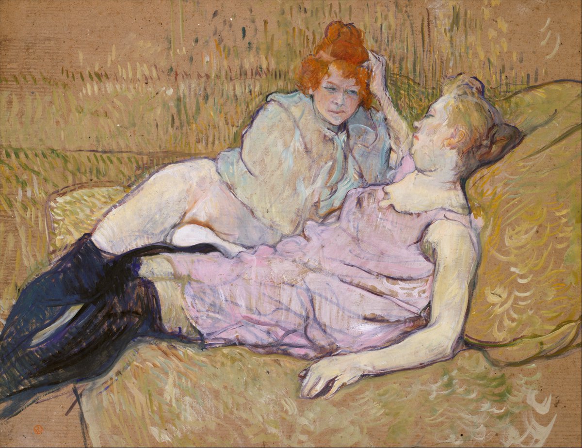metmuseum's tweet photo. As part of our #MetAccess program, every month we invite Disabled and Deaf artists to respond to works in The Met collection that spark curiosity or inspiration.
Today artist Lizzy De Vita shares their perspective on Toulouse-Lautrec's "The Sofa": https://t.co/oxouT9scnz
