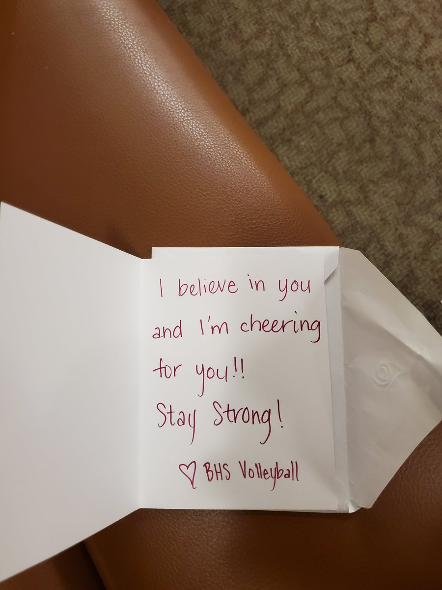 My gratitude today goes to <a href="/Demon_VB/">Demon Volleyball</a> for writing words of encouragement for those of us that need infusion treatments...your words for this survivor were much appreciated...kudos to the coaches and players...you made a difference today!!