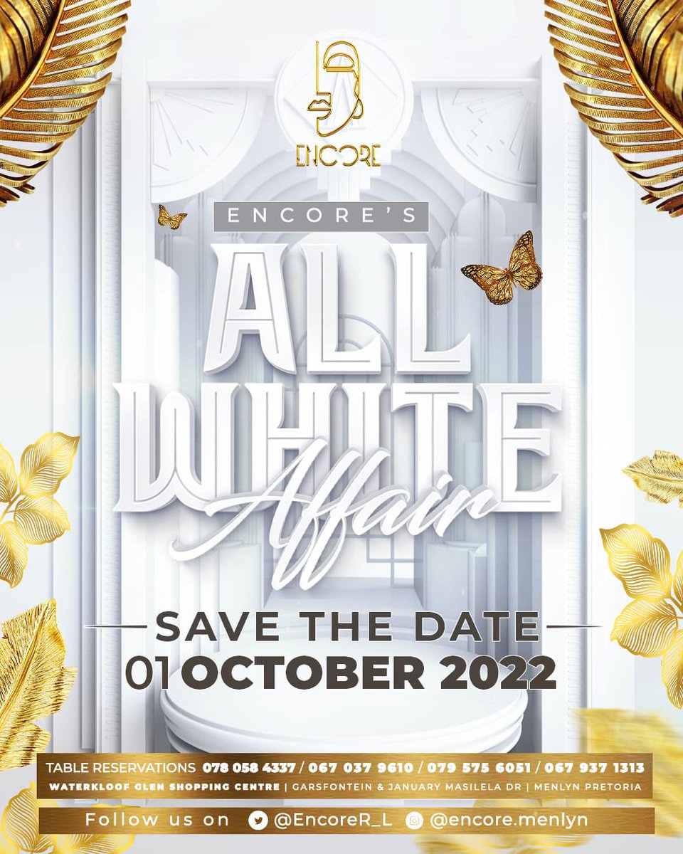 Zulu_Goku's tweet photo. It’s gonna be an #AllWhiteAffair at 
@EncoreR_L

Let’s get cooking and #BeDifferent ￼ https://t.co/yRBTzorWHa