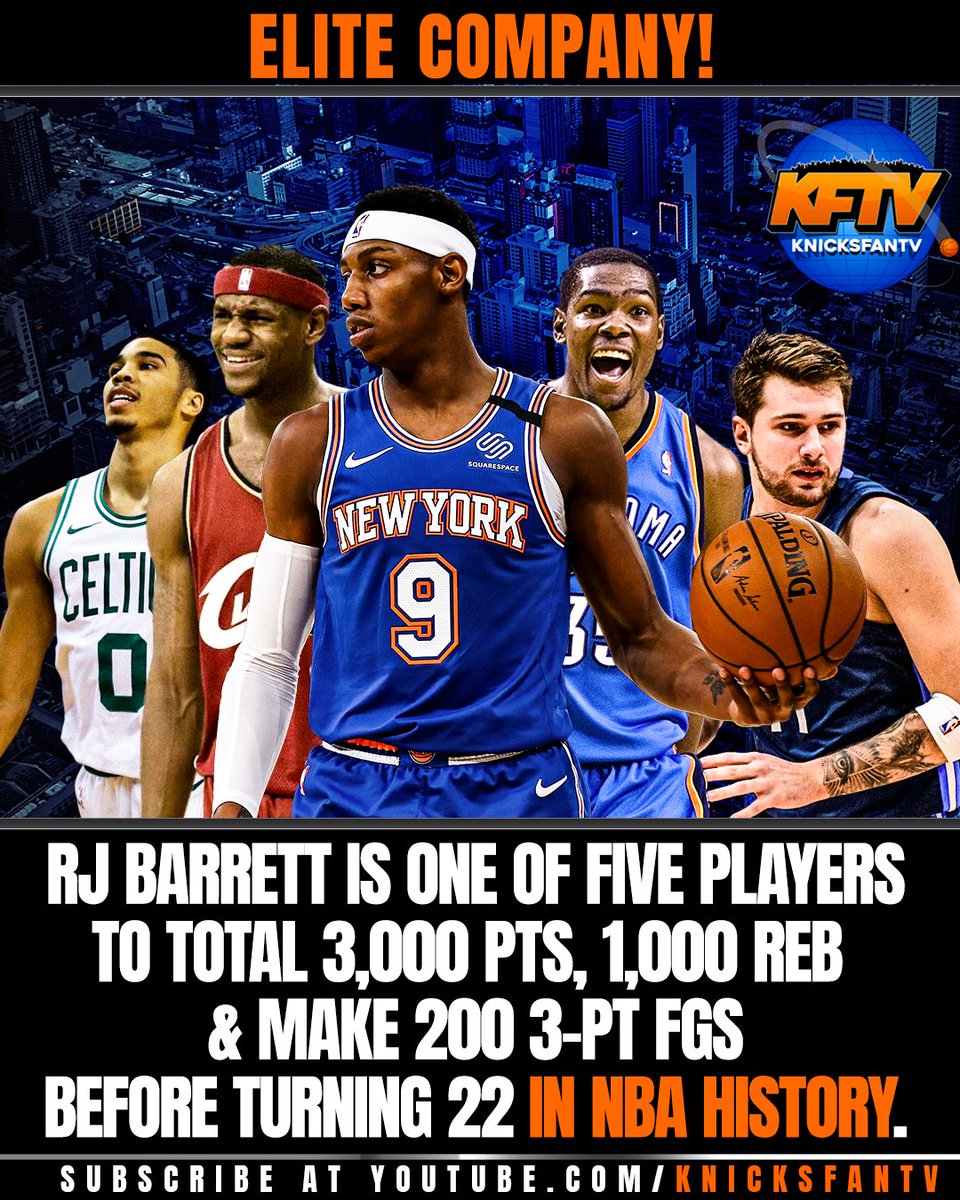KnicksFanTv's tweet photo. RJ in elite company. Year 4 = Problems!! https://t.co/YSscEYSzqZ