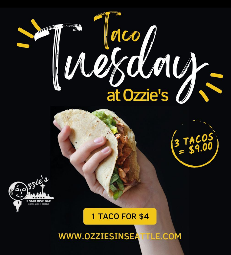 EatGuideSeattle's tweet photo. Itโs a great Tuesday morning, Seattle. ๐โจ
How was your long weekend? Let's taco โbout it and drop by at Ozzie's ๐ฎand grab your Taco today. ๐ฎ
๐๐ธ@ozziesinseattle ๐ฎ
#TheEatGuide #TacoTuesday #taco #foodporn #visitseattle #seattlewashington #seattlewa #seattleblogger https://t.co/wj3vYynbN0