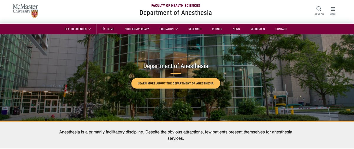 McMasterMPS's tweet photo. Such a pleasure to work with @MacAnesthesia on the launch of their new website! Check out their fresh new look here: https://t.co/rARFHVEpWD. #MacSites #WebDesign #MediaProductionServices https://t.co/HxTOAvE3A7