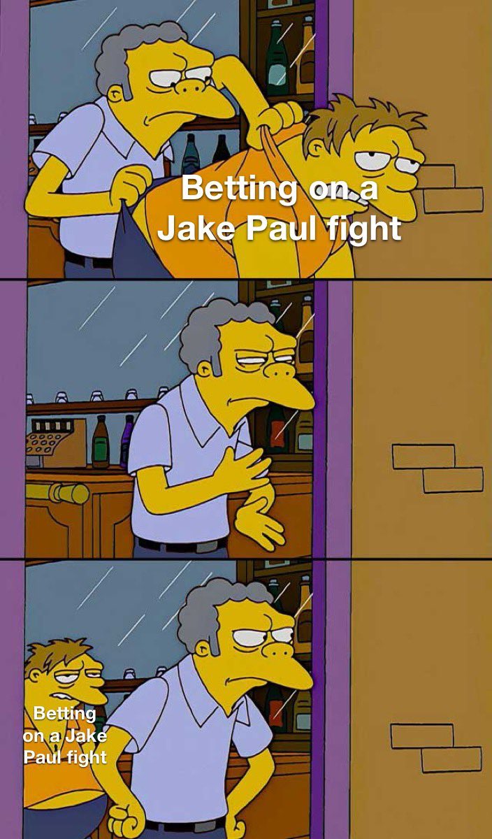 GorkReport's tweet photo. I told myself I’d never bet on a Jake Paul fight again.. Jake Paul has to lose sometime though, right? Surely he won’t win against Anderson Silva, right?! Ah shit, here we go again. https://t.co/jTTFFysQy0