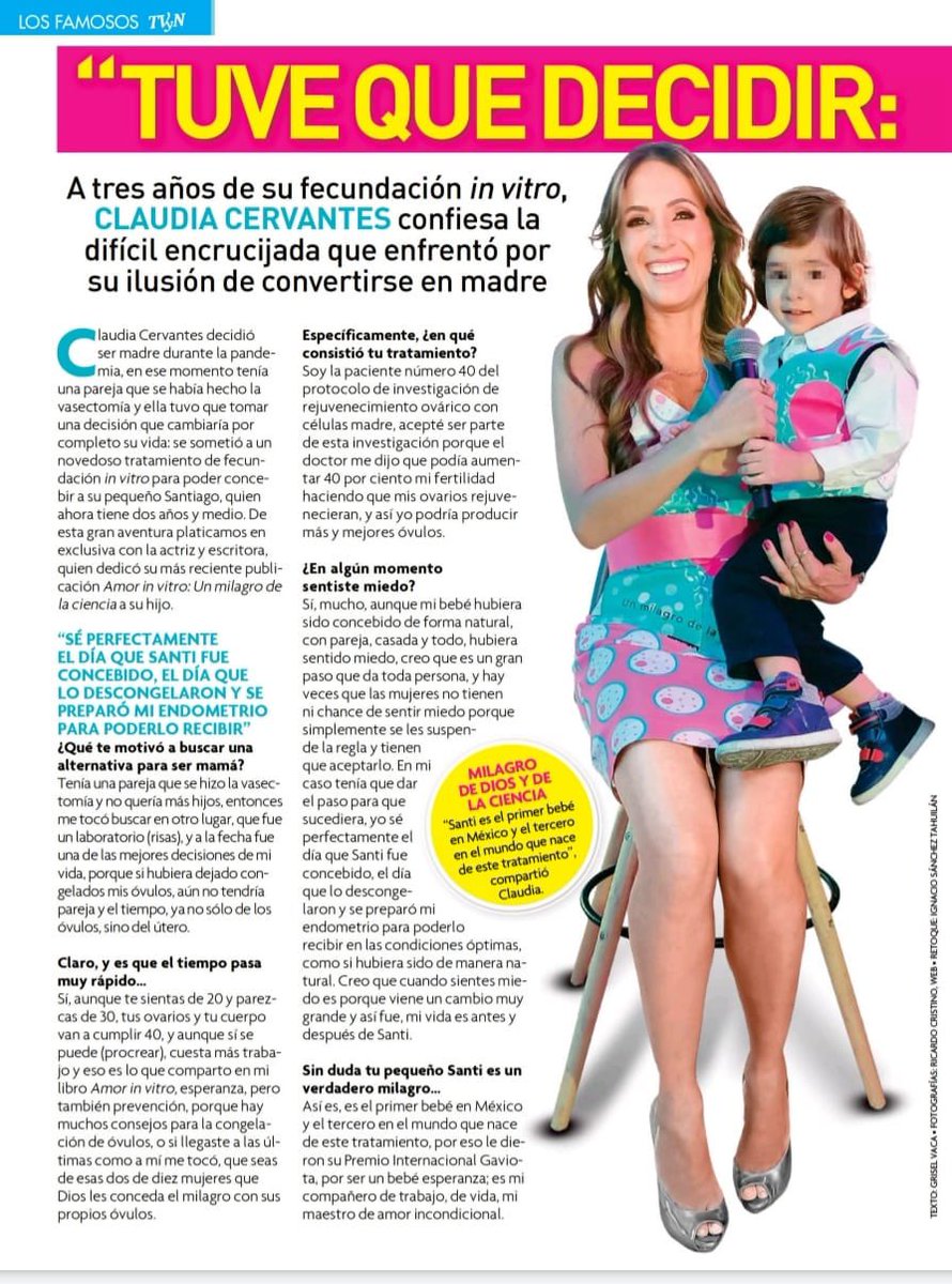 Cervantesclau's tweet photo. Tuve que decidir: mi pareja o mi hijo. #AmorInVitro @penguinlibrosmx Gracias @TVyNovelasMex por tan sensible nota para hablar de historias actuales en nuestra sociedad. @MJ_Candedo @GILBArrera https://t.co/nqq6xQ7OT8