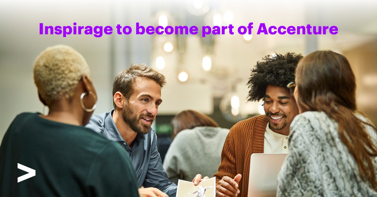 We have fantastic news to share today! Accenture intends to acquire Inspirage. The acquisition will help our clients achieve the business agility and responsiveness they need to fuel innovation and business growth. Read more: ow.ly/rp1I50KBgmE