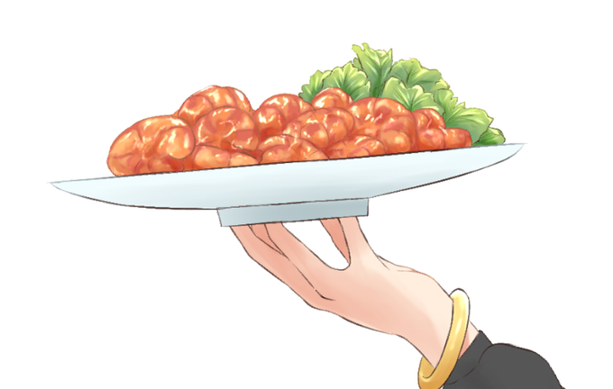 がんばって描いたエビチリ。 