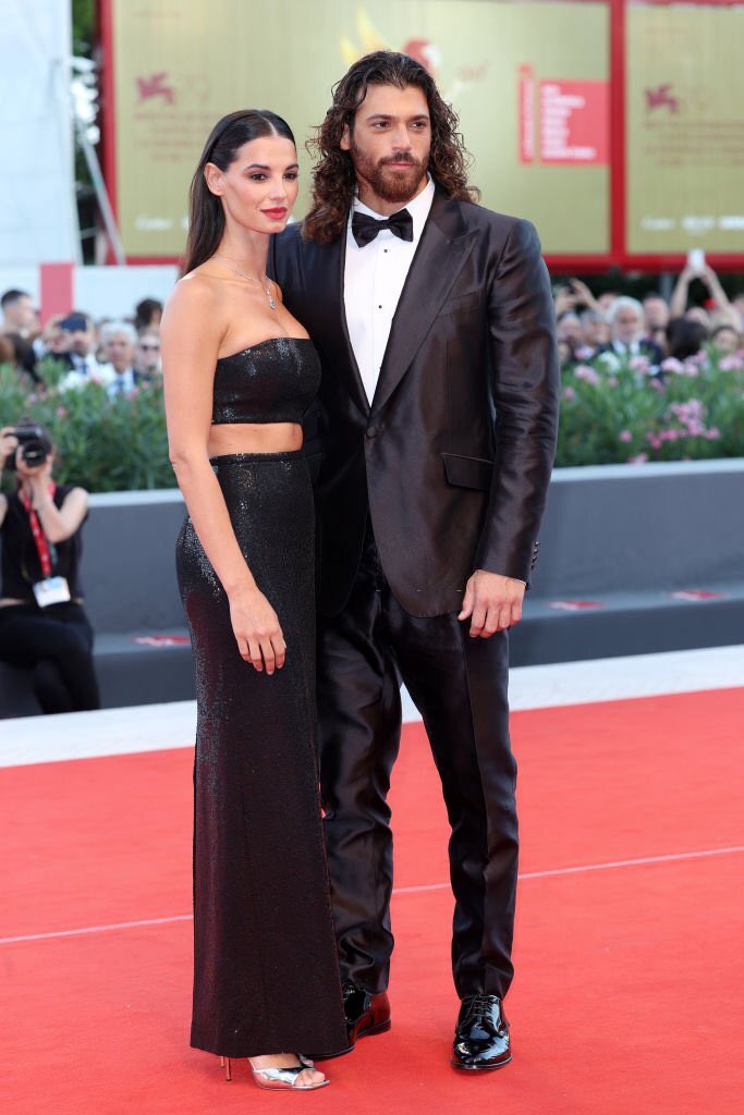 popcultureshub's tweet photo. Francesca Chillemi and Can Yaman attend the "Il Signore Delle Formiche" red carpet at the 79th #VeniceFilmFestival https://t.co/j3EXaz3am3