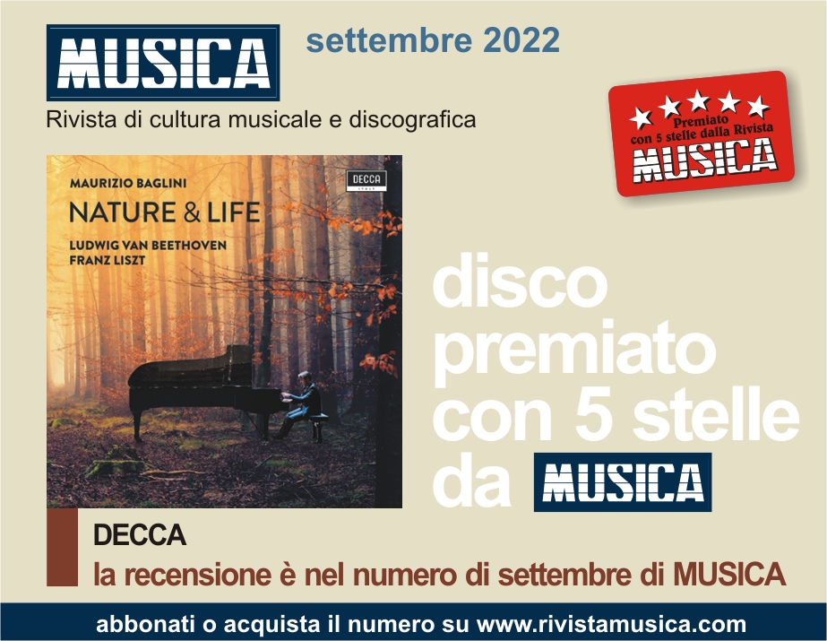 Recensione a #5stelle ⭐️⭐️⭐️⭐️⭐️ su <a href="/rivistamusica/">La rivista MUSICA</a> per "Nature &amp; Life", il nuovo album di <a href="/MaurizioBaglini/">Maurizio Baglini</a> dedicato alla #Pastorale di #Beethoven nella trascrizione di #Liszt, “una testimonianza importante del suo approccio interpretativo". Ascoltalo ora umi.lnk.to/lDyJG734