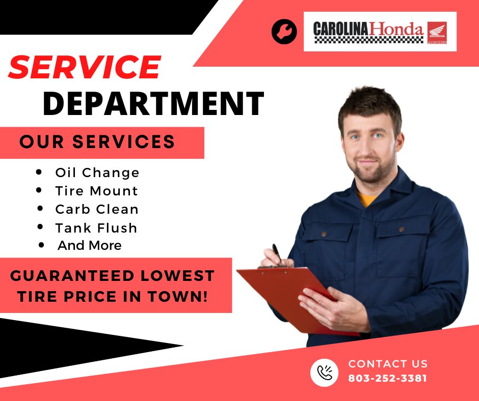 At #carolinahonda only Honda trained and certified technicians work on your machine. With 9 service bays, all routine services can be done while you wait.

1l.ink/JRQVP2J

#hondacertified #hondaservicedepartment #goldwingexperts #maintainyourmachine #hondamaintenance