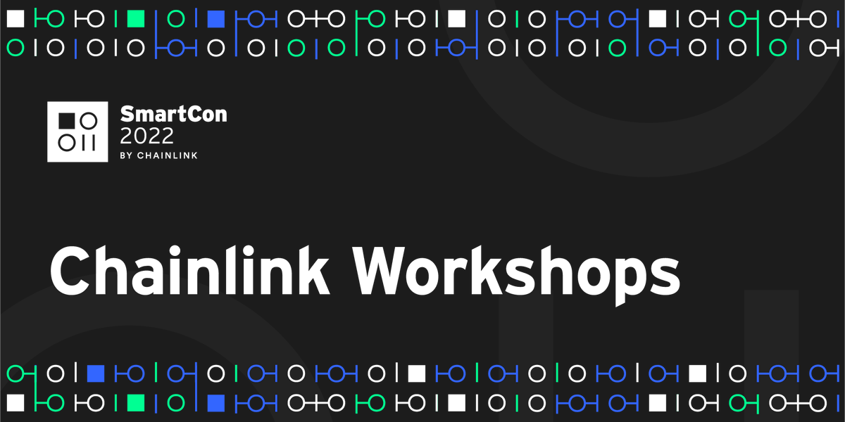 chainlink's tweet photo. Builders: Going to #SmartCon 2022?

#Chainlink Developer Workshop Day will feature hands-on sessions led by team members from @chainlinklabs, @arbitrum, @avalancheavax, @MoonbeamNetwork, @0xPolygon, @zksync, and more.

Be there on 9/27—sign up today: https://t.co/UZE0bRga5F https://t.co/g20V7zmgty