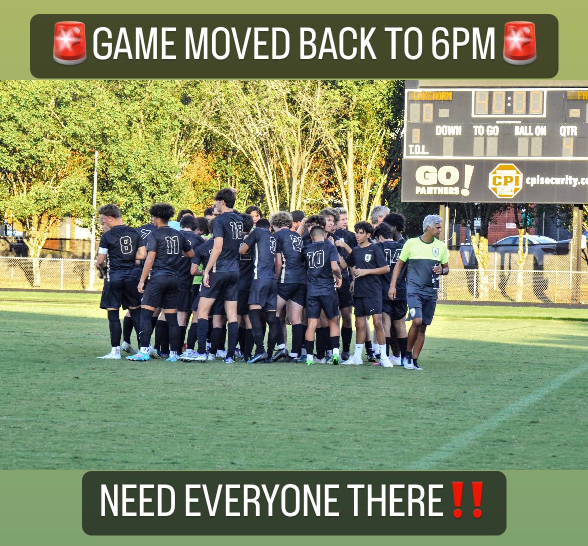 Conference home opener vs Catholic today, moved to 6pm!!