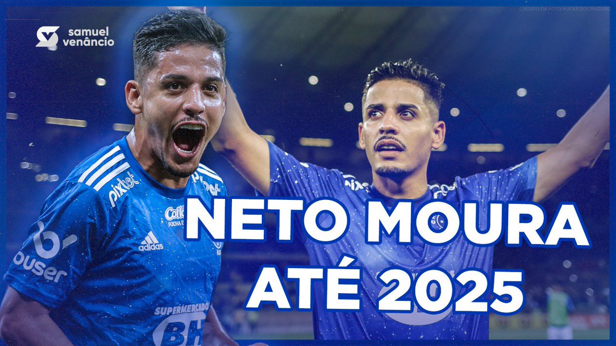 samuelvenancio's tweet photo. NETO MOURA ATÉ 2025 • volante tem permanência acertada e fica em definitivo no Cruzeiro. Saiba todos os detalhes do fico do jogador que é um dos destaques desta Série B >>> https://t.co/OVk0OUVdFv https://t.co/sDgzmQyYFF