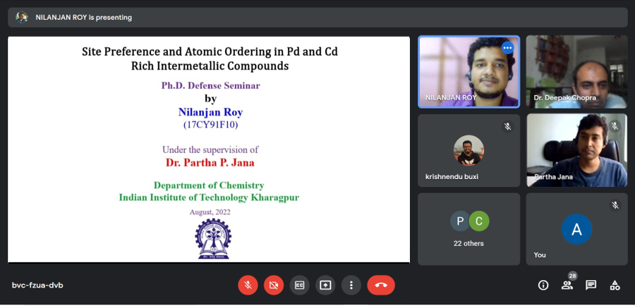 PpjGroup's tweet photo. Congratulations to NILANJAN ROY @nilanjan11roy for defending his Ph.D. thesis entitled as " Site Preference and atomic ordering in Pd and Cd Rich Intermetallic compound."
Well done Dr. Roy.
#IITKGP
#PhD_Defense https://t.co/Hx418CKOvg