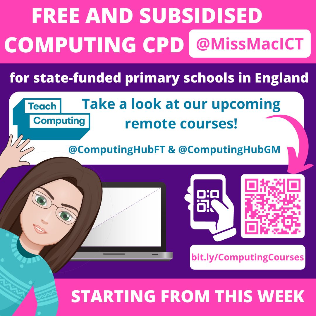 #Cheshire #Schools Would you like up to £310 for attending #computing #CPD? 
🚨Take a 👀👉🏻bit.ly/ComputingCours… 
💷Subsidy info: bit.ly/TCSubsidy 
Please share 💐 <a href="/Neston_Primary_/">Neston Primary</a> <a href="/NorleyCofE/">Norley CofE</a> <a href="/OldfieldChester/">Oldfield Primary</a> <a href="/OurLadyStar/">Our Lady Star</a> <a href="/rossmore_school/">Rossmore School</a> <a href="/SaughallPrimary/">Saughall All Saints CofE Primary</a> <a href="/ComputingHubFT/">Halliard Education</a>