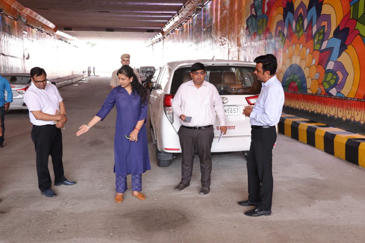 CeoNoida's tweet photo. Assessed the status of  Kondli underpass today  .underpass almost ready to open for public use.
#NoidaAtWork https://t.co/9HpyIGbSOy