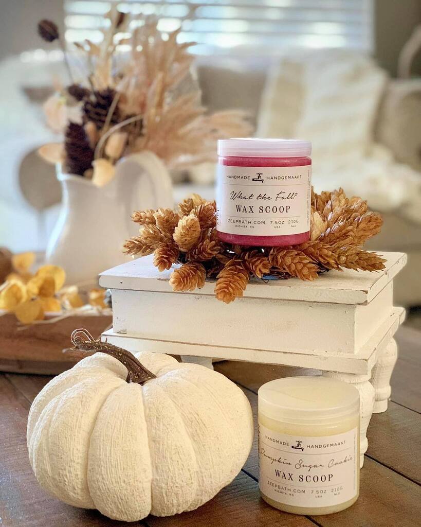 🎃🍁🍂Another gorgeous customer photo for y’all from @christy_kelsay_photography!  Good thoughts bring good things right? Thinking of all things fall! 😍 .
.
.
.
.
#Zeep #zeepbath #wax #waxmelt #waxmelts #waxtart #waxtarts #candle #candles #scentsy #yankeecandle #homefragran…