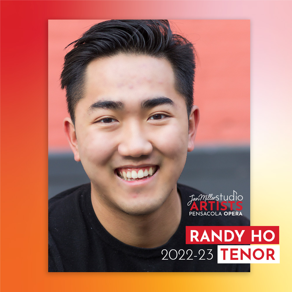 PensacolaOpera's tweet photo. Introducing our 2022-23 tenor: Randy Ho! Our Jan Miller #StudioArtists arrive September 11 and hit the ground singing with lessons, our 2022-23 education tour, and our upcoming Jukebox Gala! Read Randy’s full bio online at: https://t.co/8v3qzAMnvm https://t.co/FrNdk9lcw0