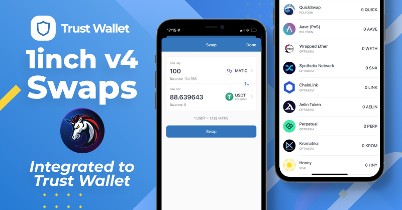TrustWallet's tweet photo. Here's our 2nd #TrustWalletTuesdays announcement today: 

We've upgraded our native @1inch swap protocol to include an additional 6 #blockchains supported by #1inch!

Read the full announcement and guide below👇