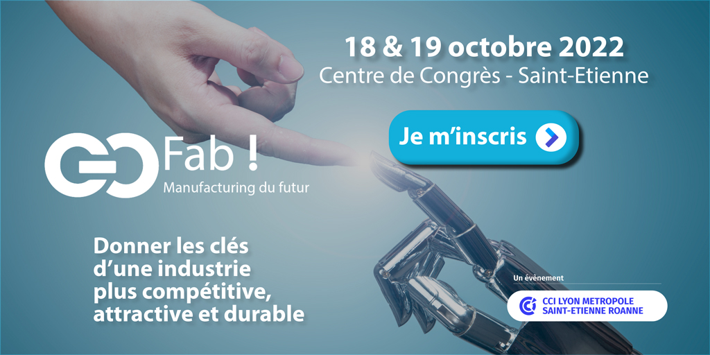 #GOFAB2022 Transformez votre entreprise industrielle en une organisation plus attractive, compétitive et durable !
RDV les 18 et 19 octobre 2022 pour vivre l’industrie du futur aux côtés de + de 30 offreurs de solution et experts dans le domaine des techno innovantes
