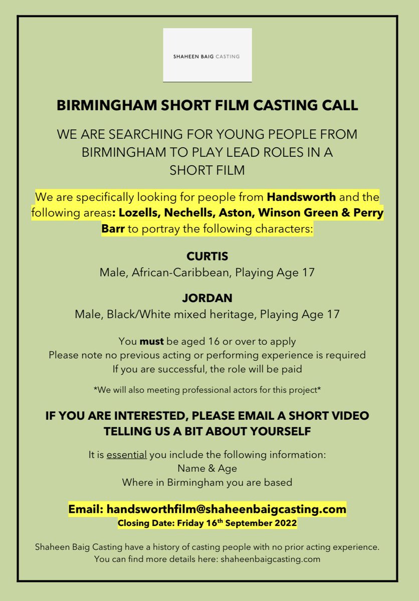 shaheen baig casting tweet media