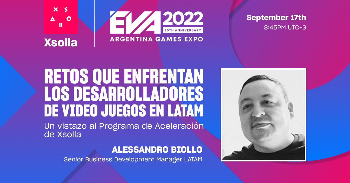 Xsolla's tweet photo. Generate more leads for your #videogame. Join our @adva_vg session to learn how. #EVA2022 --- Genera más oportunidades de venta para tu #videojuego. Unete a nuestra charla, más información en @adva_vg #EVA22 https://t.co/i7R5U4UHyA https://t.co/dGg3v4kW9r
