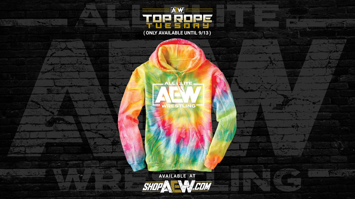PWTees's tweet photo. Top Rope Tuesday: AEW Logo DayGlo Pullover Hoodie | https://t.co/T4y12ctD1S

Limited Edition: Only Available Until 9/13, 1PM ET
@AEW #TopRopeTuesday #DayGlo #AEWHoodie #1WeekOnly https://t.co/iQcewgfSVv