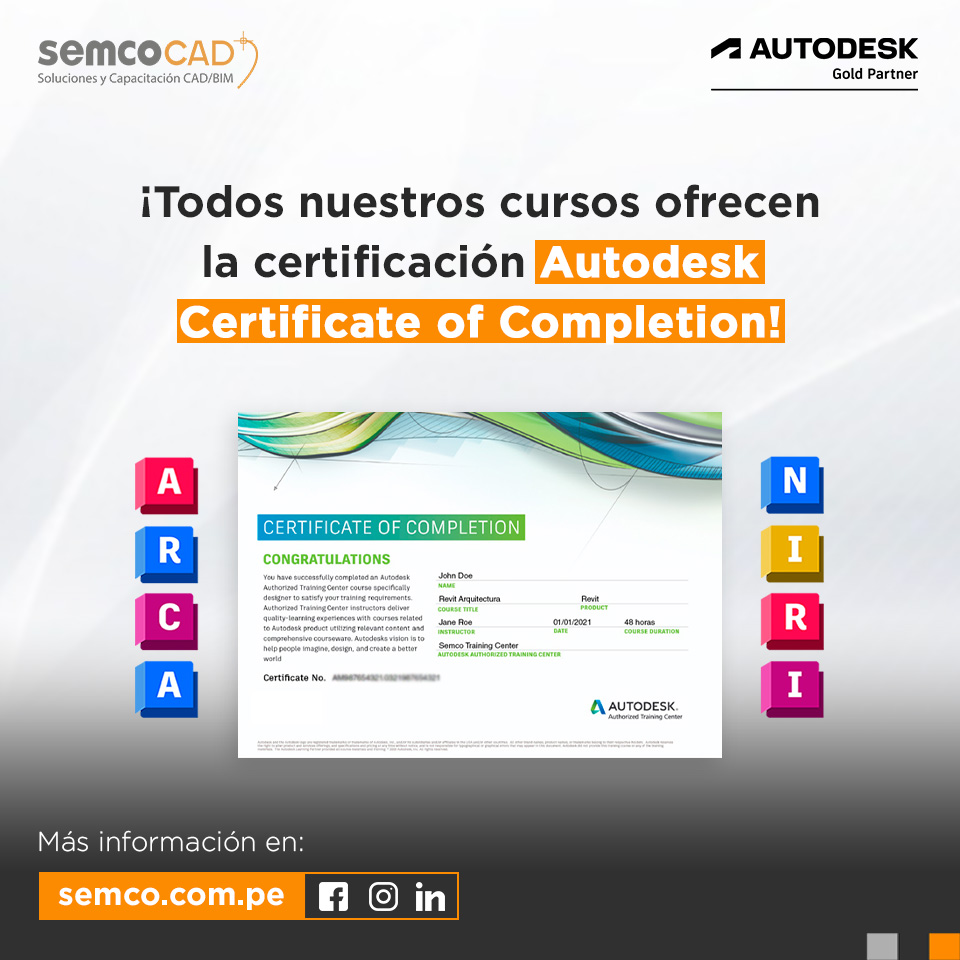 SemcoCAD's tweet photo. ¡Somos un Centro de Formación Autorizado por #Autodesk! 🎖Potencia tu CV con certificados de validez internacional 🌎

Más información 👉 https://t.co/s9SDr8xJyW  

#EstudiarTransforma #SemcoTrainingCenter https://t.co/HtMjYfdjpn