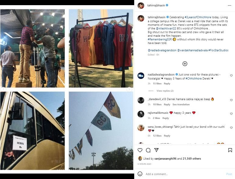 Oneindia's tweet photo. Tahir Raj Bhasin marks 3 years of 'Chhichhore' with heartfelt post remembering Sushant Singh Rajput
#TahirRajBhasin #SushantSinghRajput #Chhichhore #3YearsOfChhichhore https://t.co/x3bvwWAULr