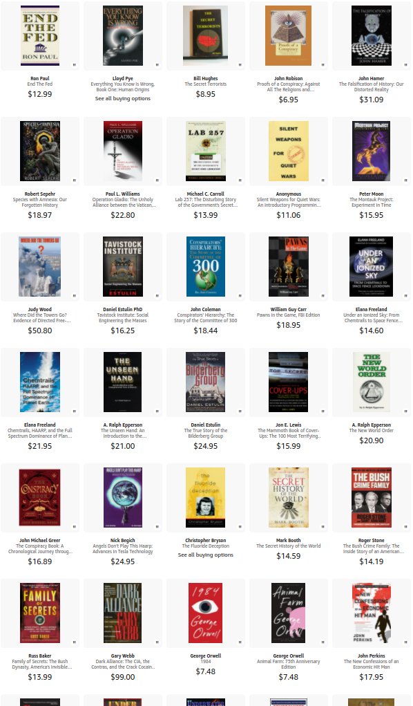 iluminatibot's tweet photo. [They] don't want you to read these 60+ books on my recommended list: https://t.co/8JcwaWuWV5 https://t.co/N2RVa9f41T