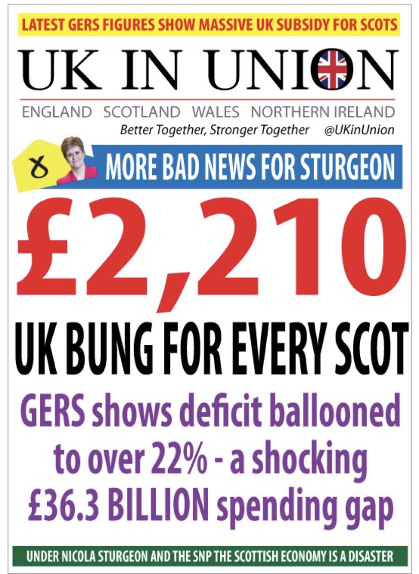 @ythefiddle @trussliz 'Stronger fur Anglophobia' Desist with your fatuous victimhood and risible grievance.
Are you of the opinion that the attached is evidence of 'WM treats Scotland as a colony'?
PS Ease off of the Chateau Buckfast 2014 vintage.