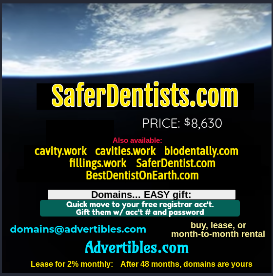 advertibles's tweet photo. Monthly sales at Advertibles = HALF-price, 'til 9/30
#dentists #dental #dentistry #oralhealth #oralcare #mouth #teeth #coolnames #domains #ads #twitme #success #protectables #mervelous #saferdentist #safedentistry #biodentally
Let's talk. @advertibles https://t.co/eNgGjTUzzI
