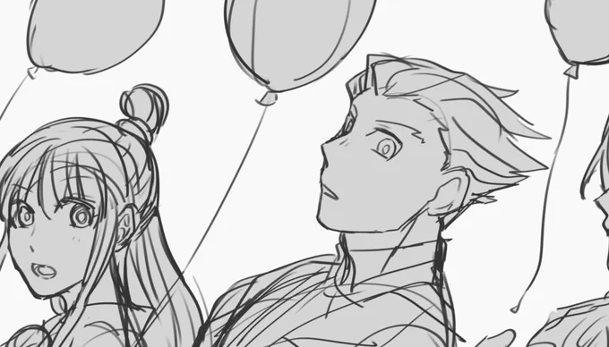 自分宛の誕生日(16日)用絵を毎年描くようにしてるんだけども…GSとDGSの予定で全員は大変だわ……人数絞るどん(大の字) 