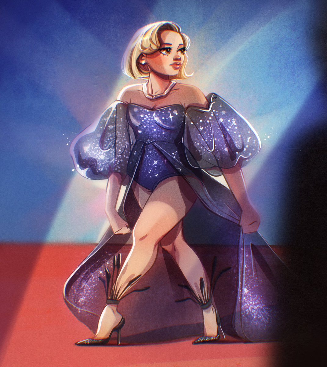Fan Art of <a href="/Florence_Pugh/">Florence Pugh</a> at the <a href="/FilmFestivalVe/">Venice Film Festival</a> #VeniceFilmFestival #procreate <a href="/Procreate/">Procreate</a> @ProcreateEDU