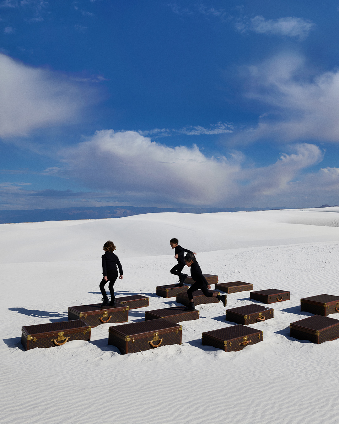 Louis Vuitton on X: Playground of discovery. An ode to the inner child, Louis  Vuitton's new campaign captures a troupe of children set free to play among  the dunes of White Sands