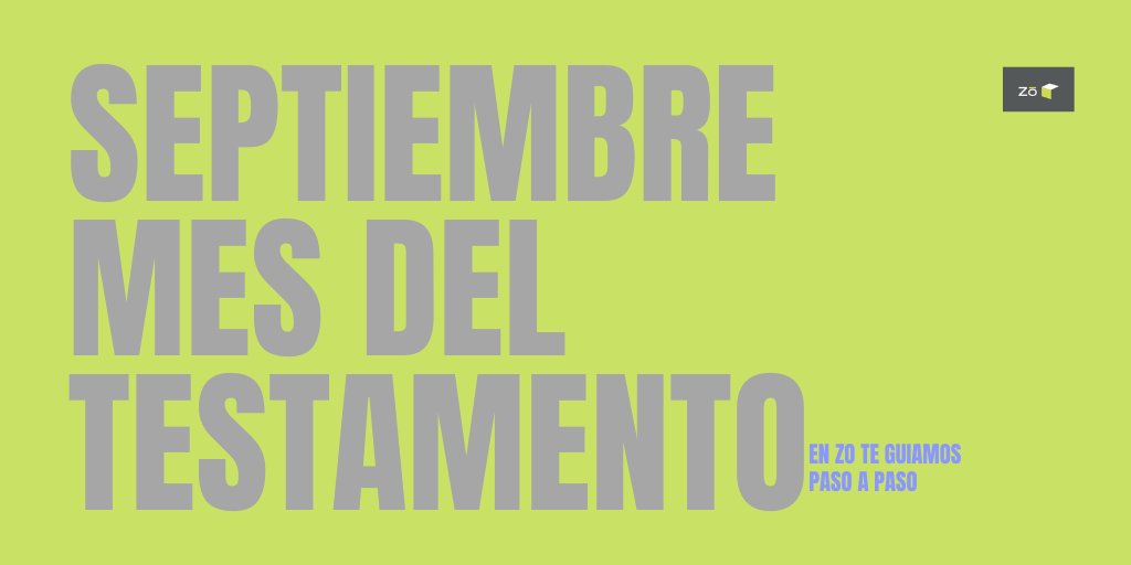zo_back's tweet photo. Septiembre es el mes que nos recuerda poner en orden nuestros documentos y asuntos importantes. En @zo_back te ayudamos a realizar con facilidad este importante trámite. No te pierdas nuestras publicaciones!  https://t.co/cQk7aTR9jv
#mesdeltestamento #documentos #proteccion https://t.co/lXqyen04RF