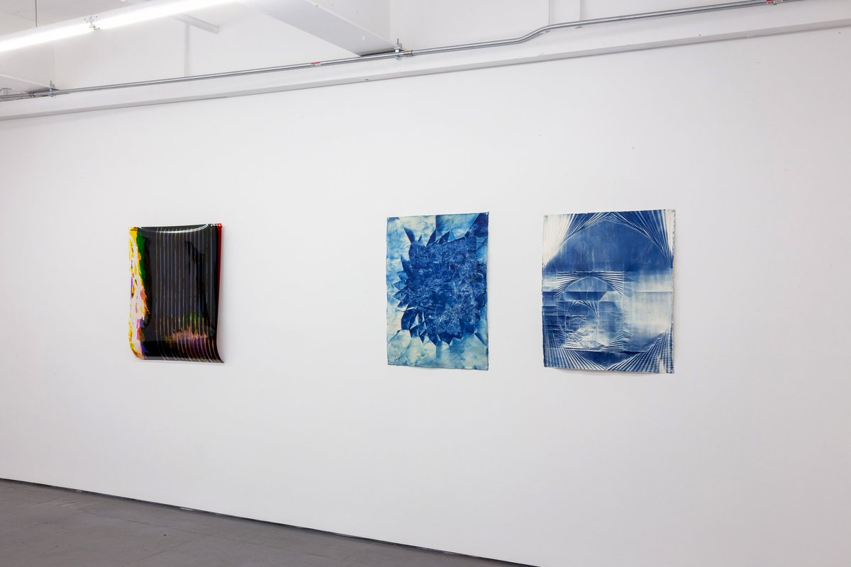'to bleach, to fold' 
Work by #ZeshanAhmed &amp; #YasiAlipour
We are open weekends 1-6PM