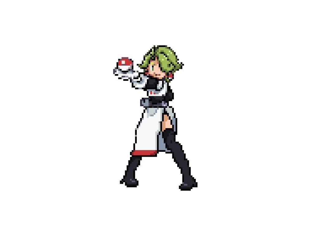 green hair solo holding poke ball (basic) poke ball holding poke ball 1girl  illustration images