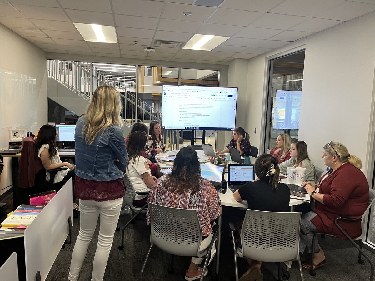 MinettElem's tweet photo. Kindergarten is getting clear on how to best understand &amp; teach standards during their first collaborative planning with @danifryIC! #ourFISDstory @MadisonPRhodes @SusanReasor @AlexKetterer29 @mrssimpsonm @leader_being @InventOurFuture @MinettLibrary @edtechsavy https://t.co/QPjBnDk0jA