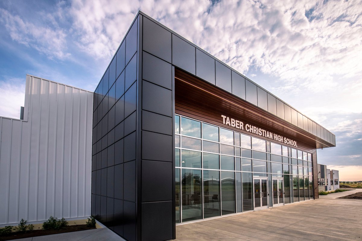 WestcoLtd's tweet photo. Back to School is here! Taber Christian School, is now open and ready for students. #DesignBuildBetter #StructualDesign #BuildingAlberta #BacktoSchool2022 🚍 https://t.co/Ka5tkNO52p