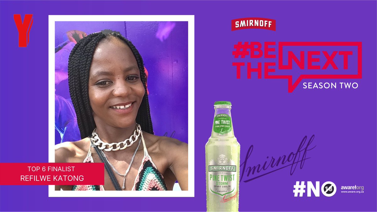 Yfm's tweet photo. Discovered out at our Maponya Mall @SmirnoffSA  Pine Twist #BeTheNext search, Refilwe Katong joins the top 6 finalists.

Tune in to #TheNightcap with @lulaodiba tonight to find out if Refilwe has what it takes to #BeTheNext! https://t.co/Pq7RCye8K3
